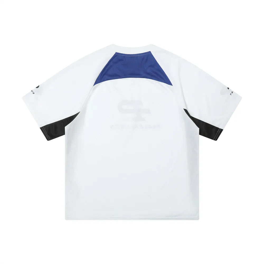 Retro Contrast Paneled Short Sleeve T-Shirt