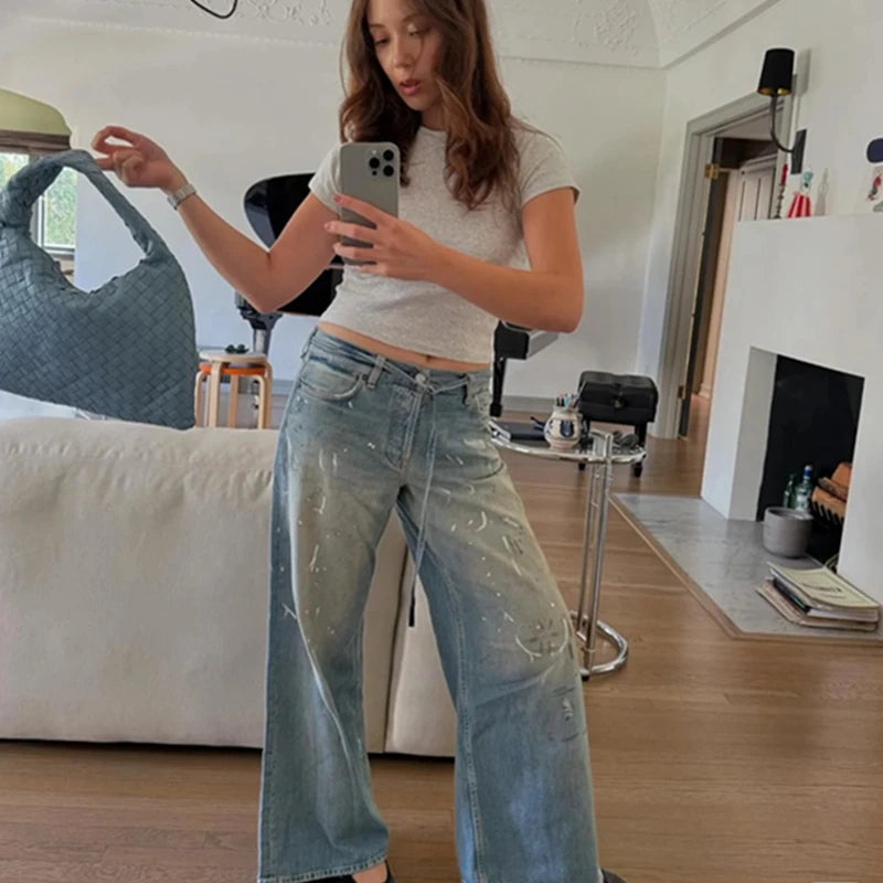 Vintage High Street Distressed Mom Jeans