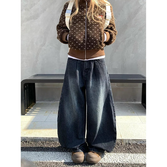 Vintage Waist Wide Leg Jeans