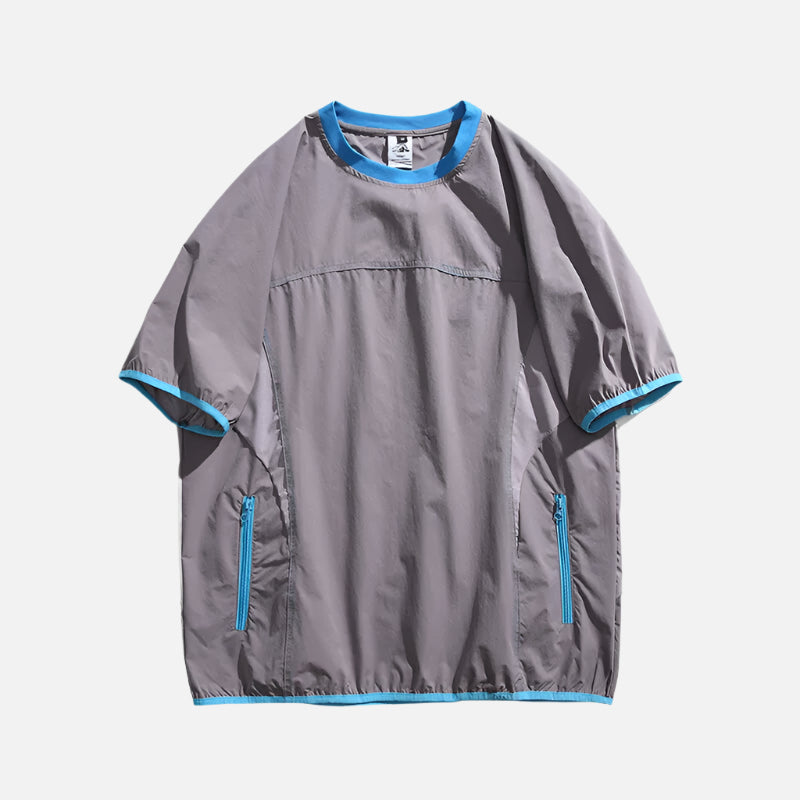 Quick Dry City Boy Techwear Zipper T-Shirt