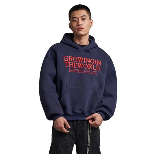 Stylish Embroidered Front Pocket Hoodies