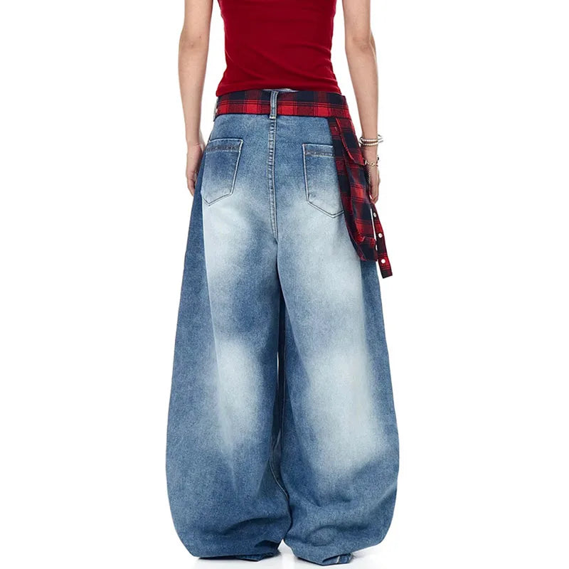 Light Blue Oversize Wide Leg Jeans