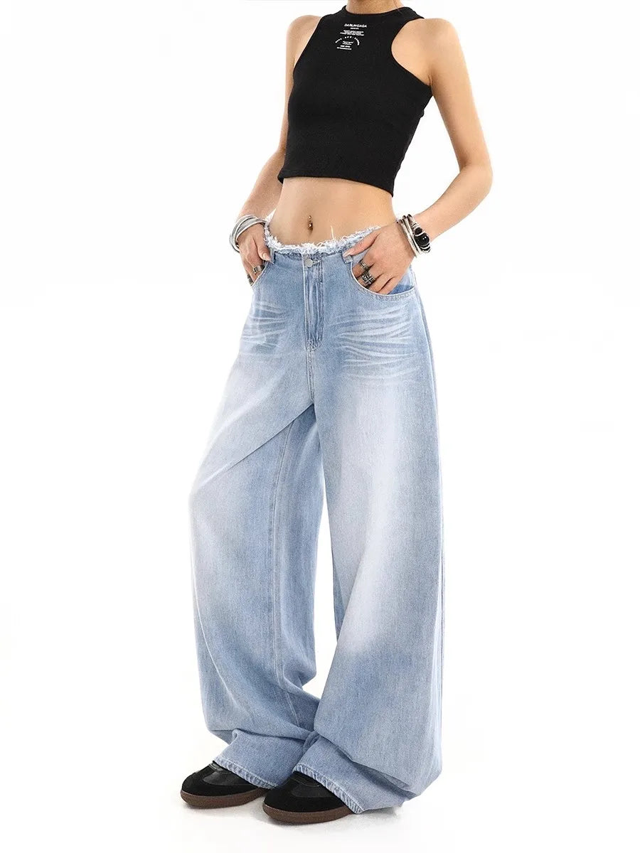 Vintage Flash Waist Wide Leg Jeans