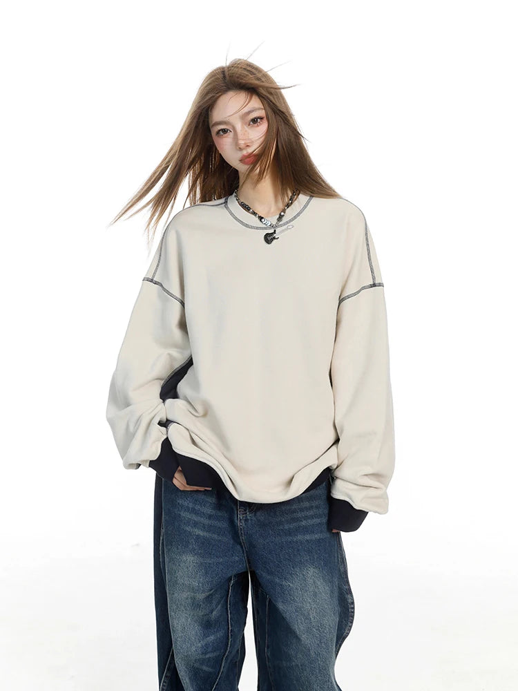 Retro Autumn Loose Long Sleeve Hoodies