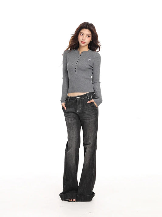 Cozy Knitted Round Neck Sweater Pullover