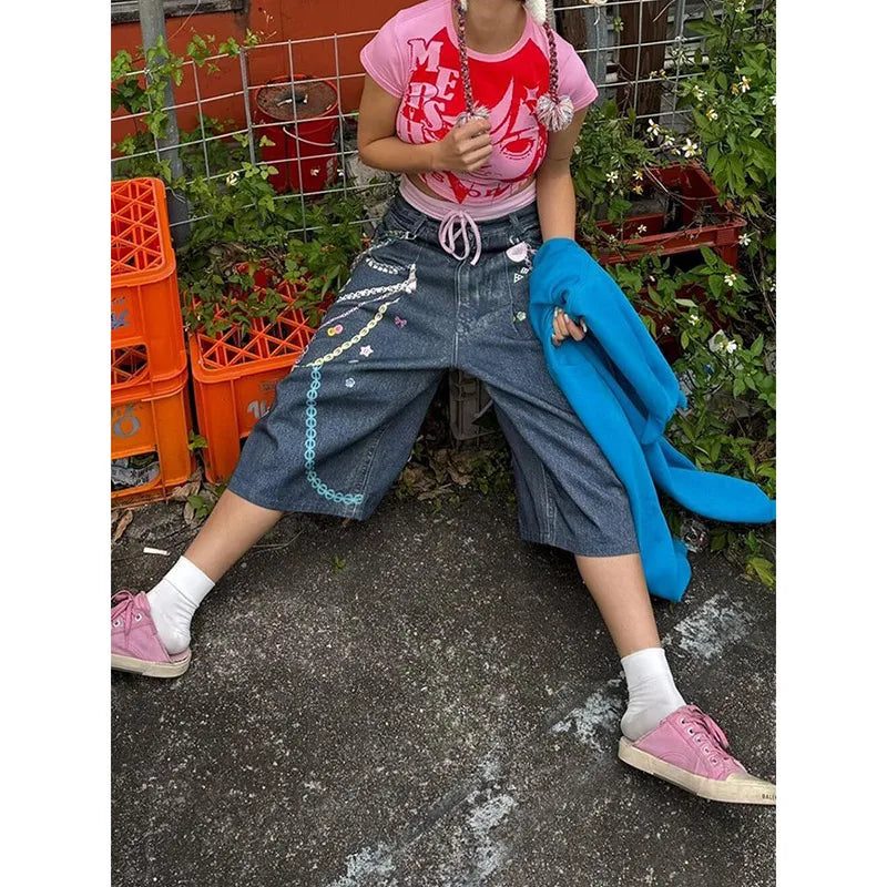 Vintage American Style Loose Fit Jorts