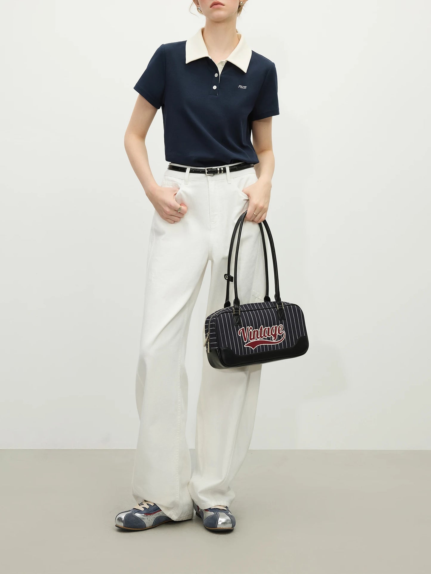 Retro Knitted Short Sleeve Polo T-Shirt