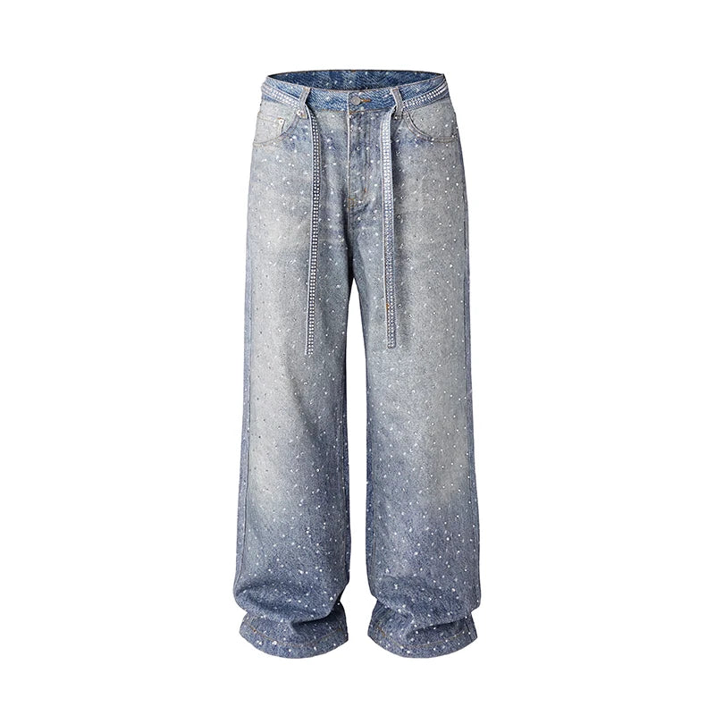 Shining Rhinestones Luxury High Waist Jeans