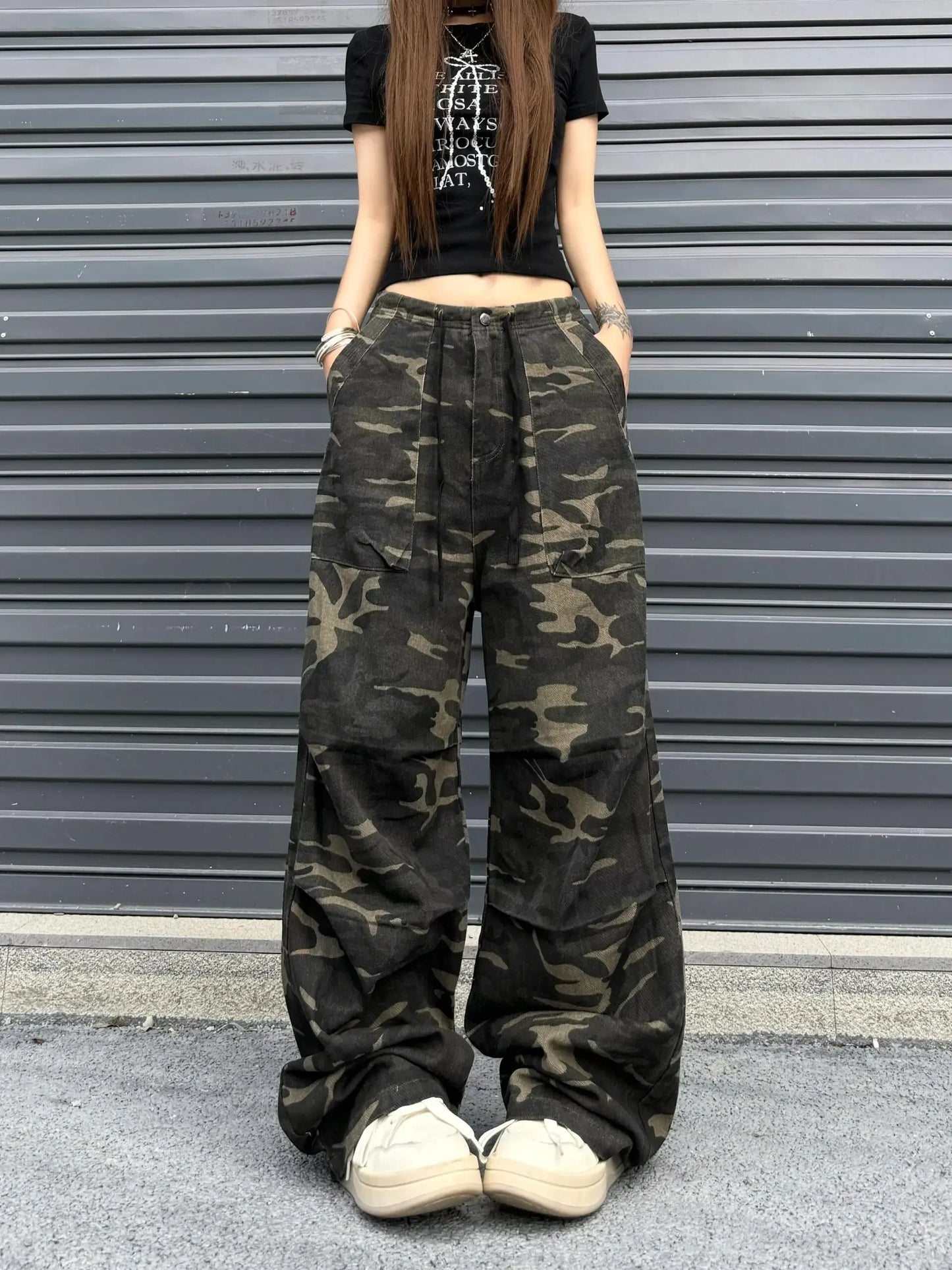 Vintage Camouflage Oversize Cargo Pants