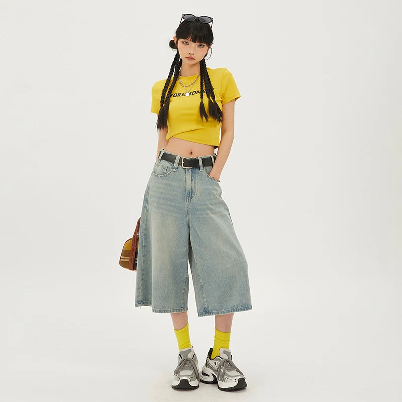 Vintage High Rise Blue Wash Jeans