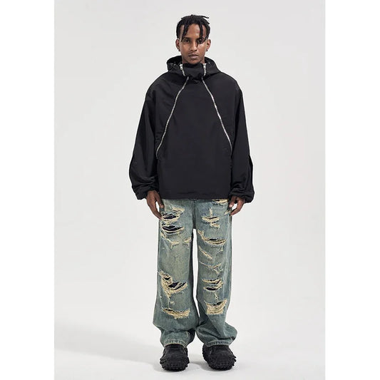 Retro Oversized Wide Leg Hip Jeans