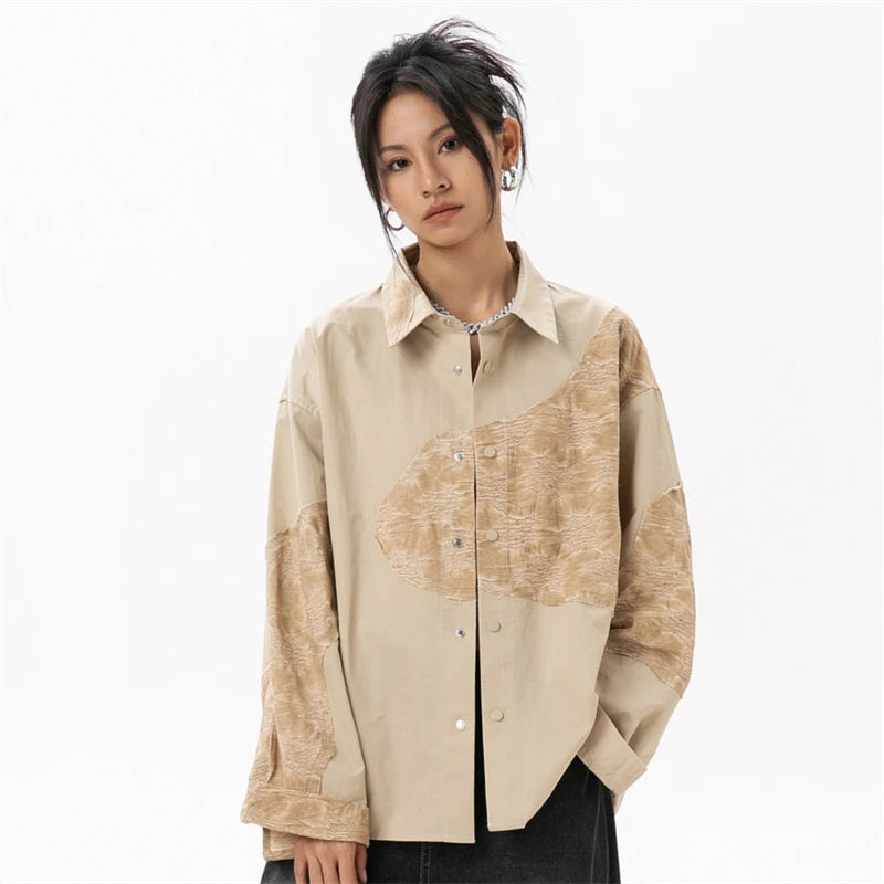 Luxury Stylish Patchwork Blouse Trend Shirt