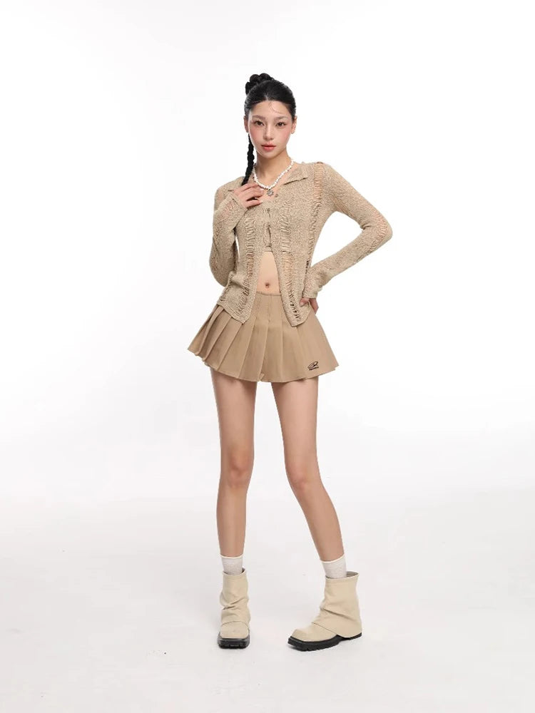 Chic Solid Color Knitted Sweater