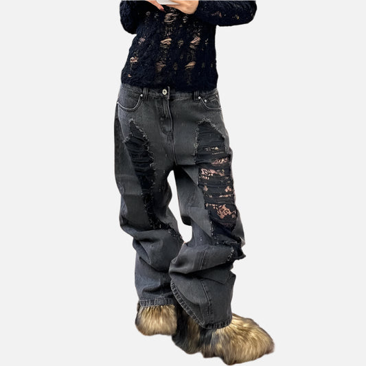 Vintage Black High Waisted Denim Jeans