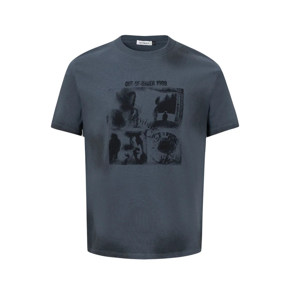 Retro Vintage Red Cotton T-Shirt