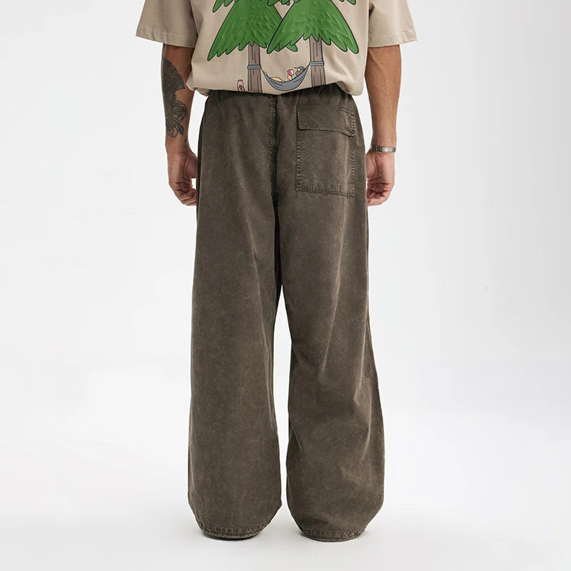 Heavy Washed Cargo Pants with Pants