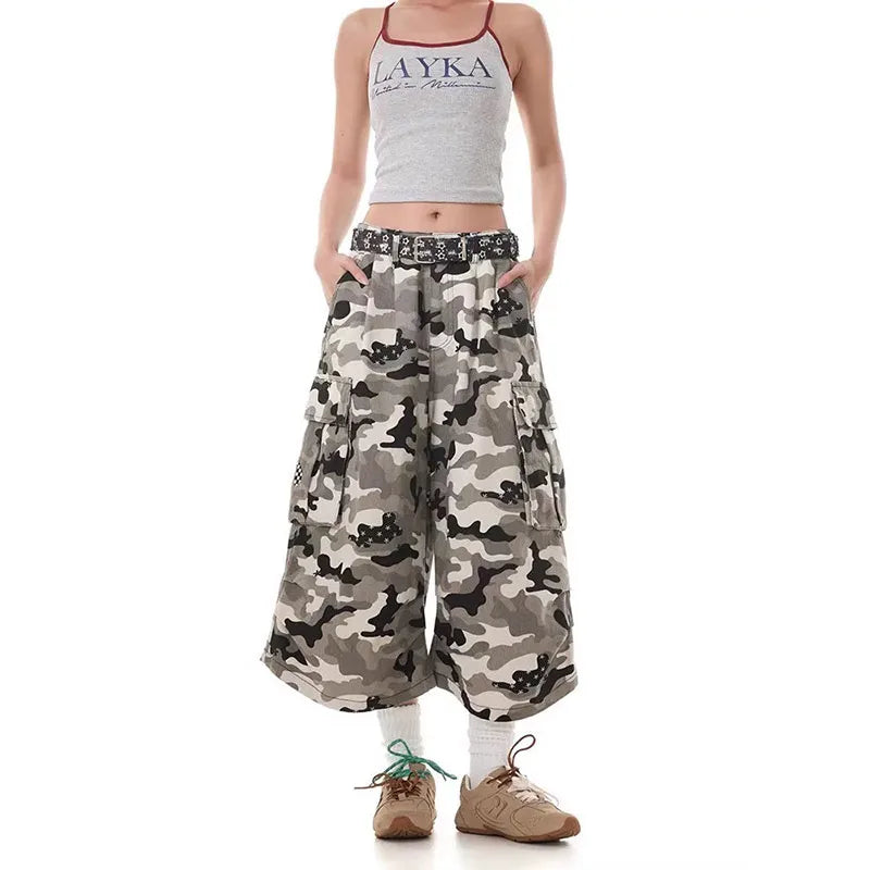 Camouflage Goblin Core Trashy Y2K Jorts