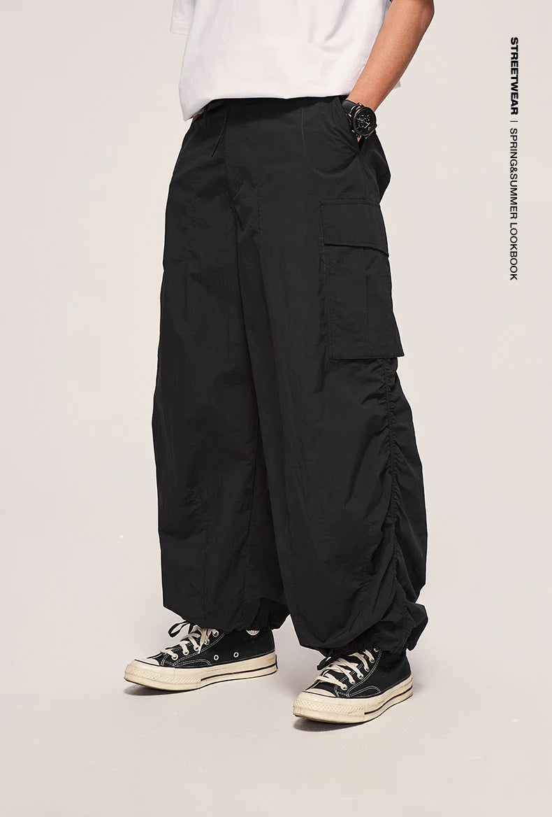 Loose Fit Wide Leg Cargo Pants