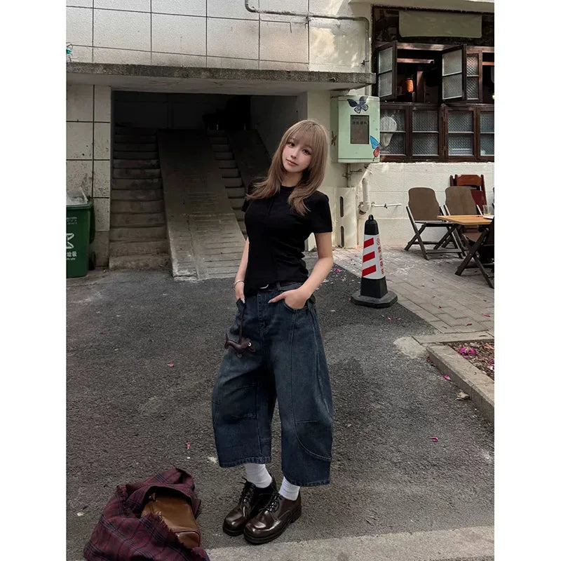 Vintage Oversized Y2K Style Denim Jeans