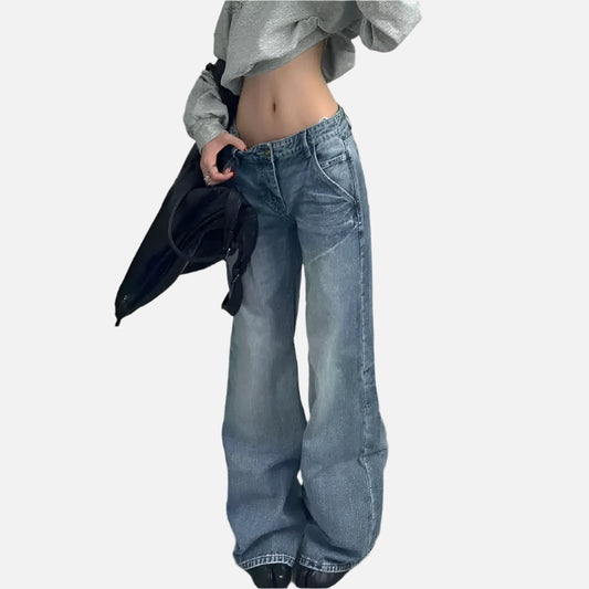 Washed High Waist Wide Leg Jeans