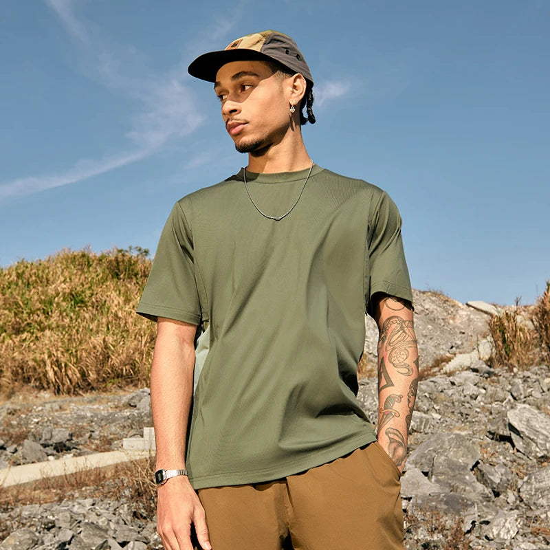 Breathable UPF Color Block Sports T-Shirt