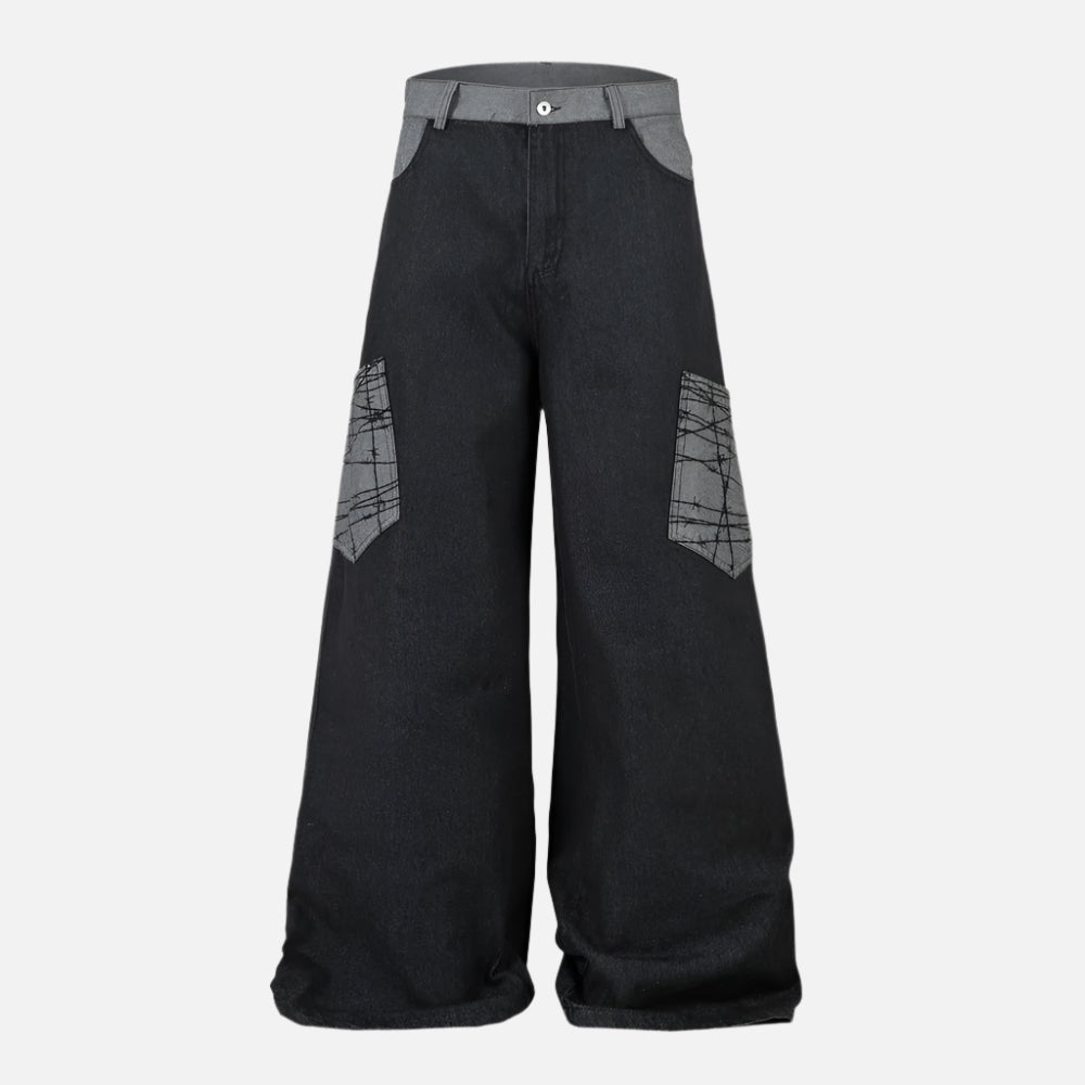 Vintage Patchwork Denim Jeans