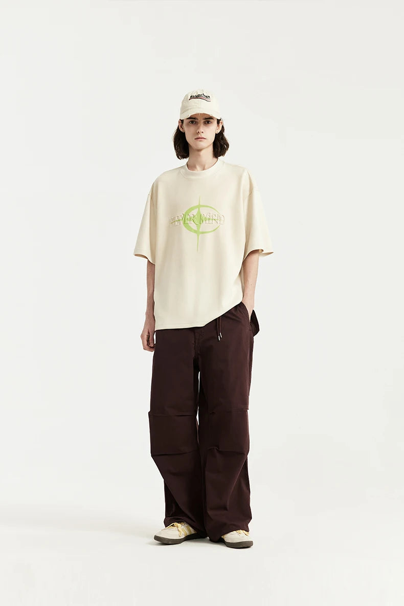 Elastic Waist Baggy Parachute Cargo Pants