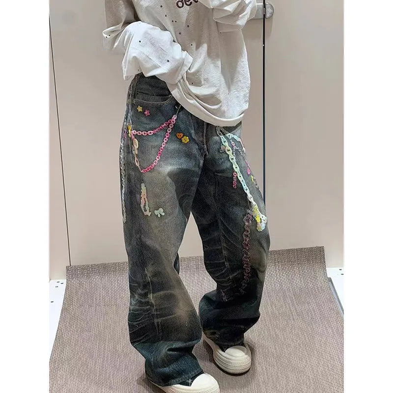 High Waisted Vintage Blue Jeans