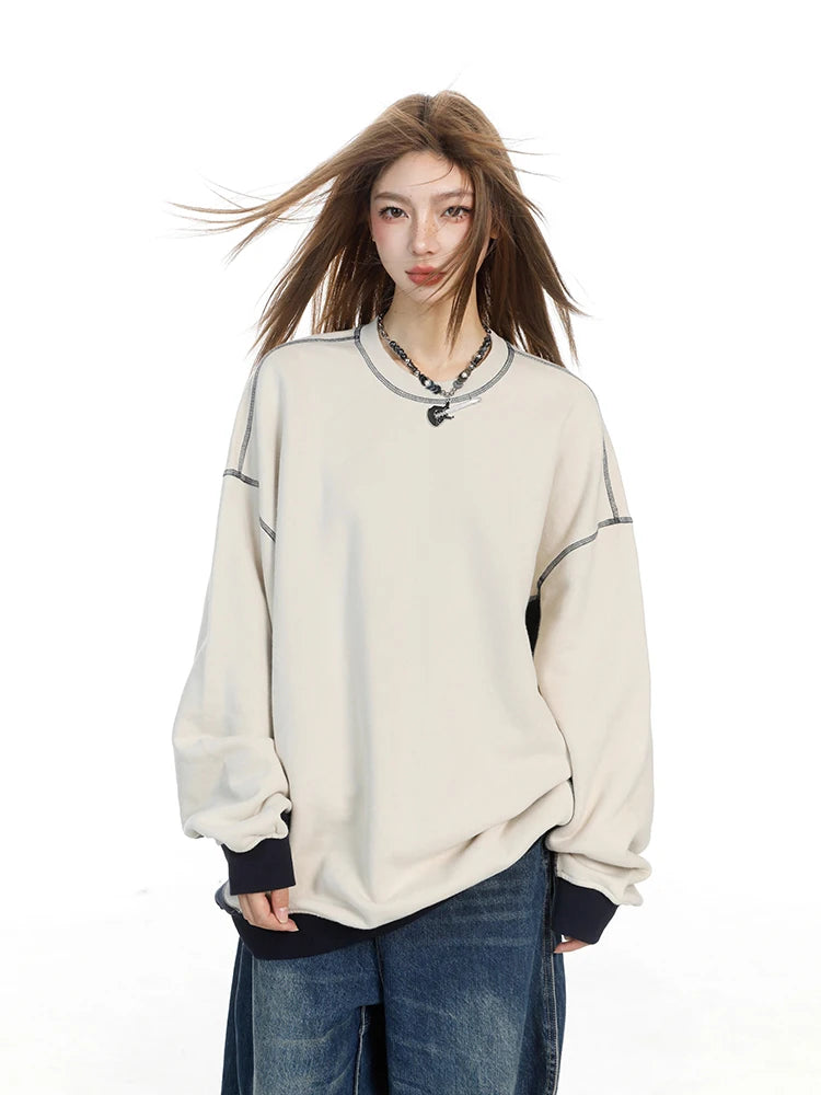 Retro Autumn Loose Long Sleeve Hoodies