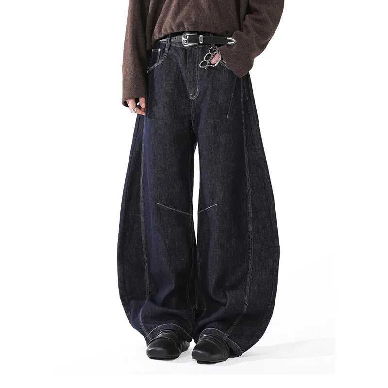 Retro Oversize Ripped Denim Jeans
