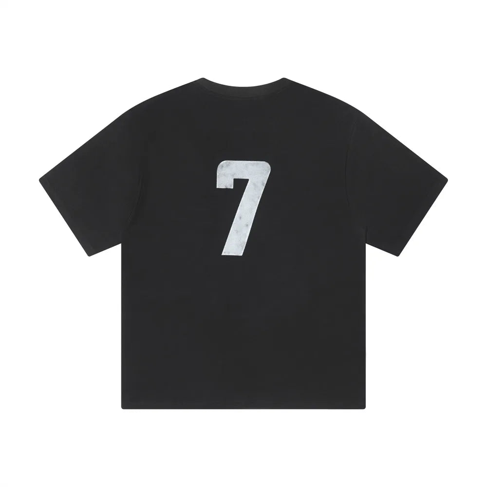 Retro Loose Crew Neck Letter T-Shirt