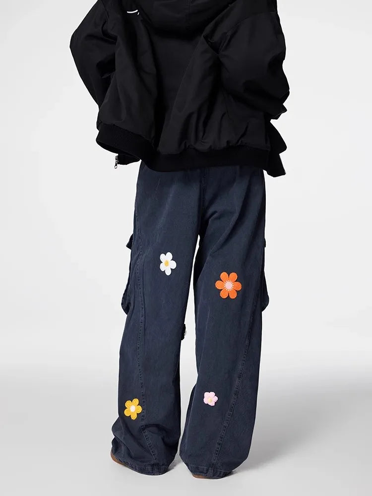 Vintage Multi-Pocket Overalls Jeans