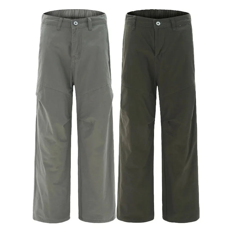 Lightweight Retro Pleated Parachute Pants