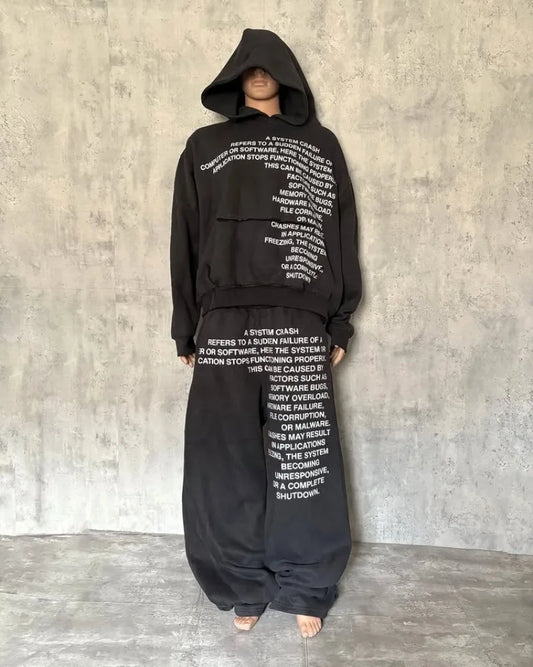 Retro Printed Baggy Pants