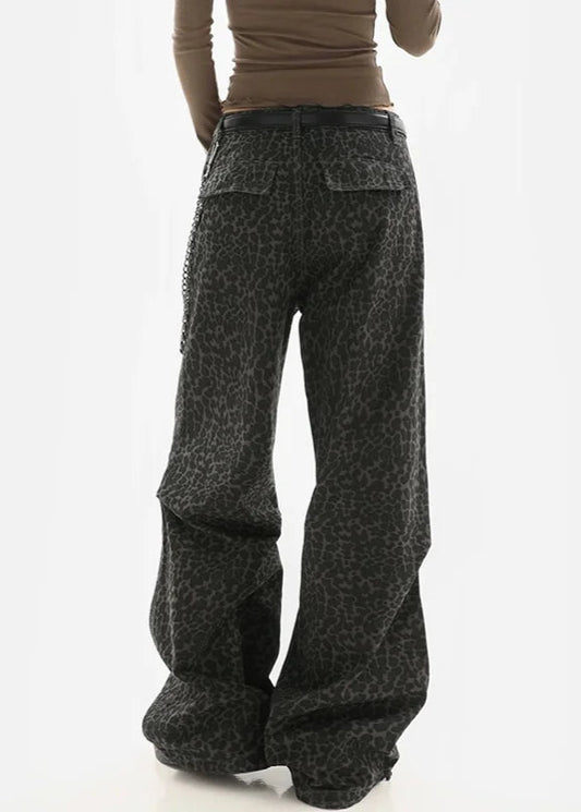 Retro Wide Leg Baggy Black Jeans