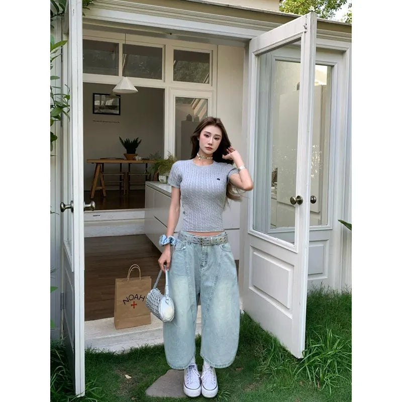 Vintage High-Waisted Denim Shorts