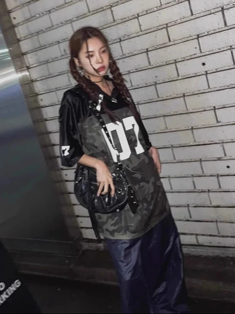Vintage Loose Fit V-Neck Jersey T-Shirt