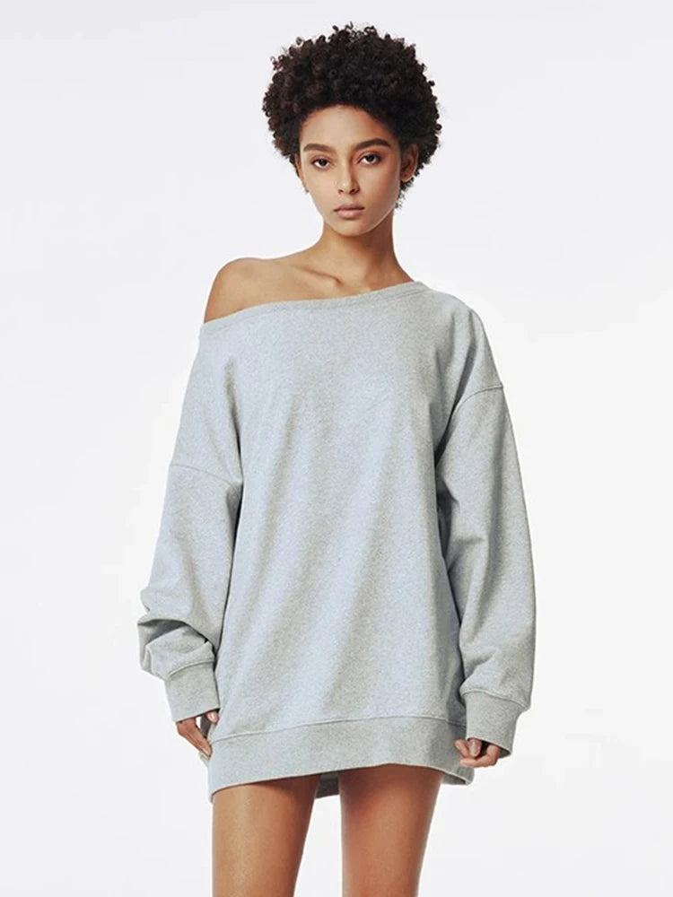 Retro Loose Off-Shoulder Sweaters