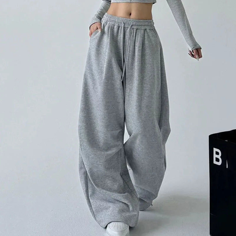 Vintage Wide Leg Drawstring Sweatpants