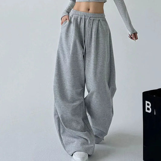 Vintage Wide Leg Drawstring Sweatpants