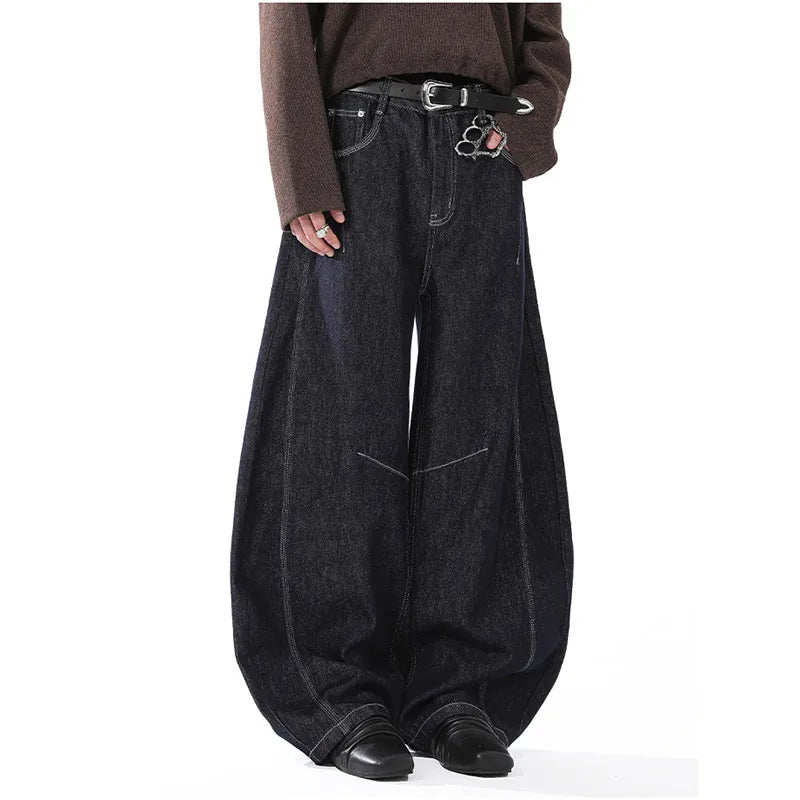 Retro Oversize Ripped Denim Jeans