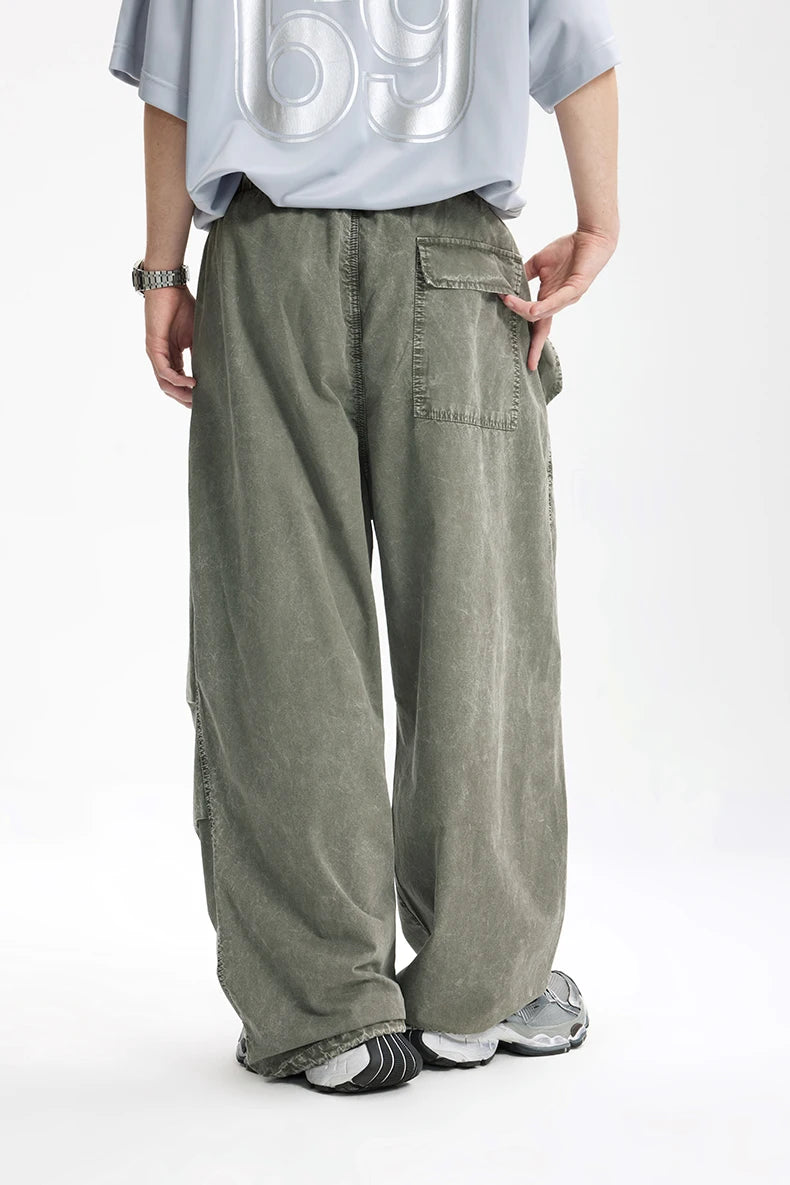 Heavy Washed Cargo Pants with Pants