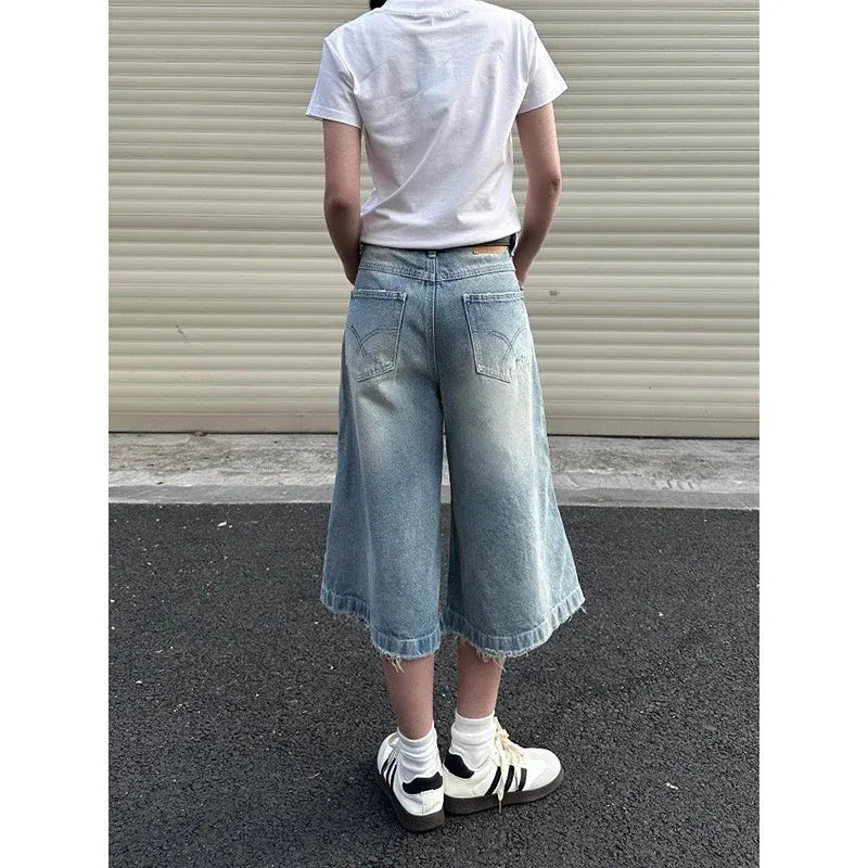 Vintage Retro Wide Leg Summer Jorts