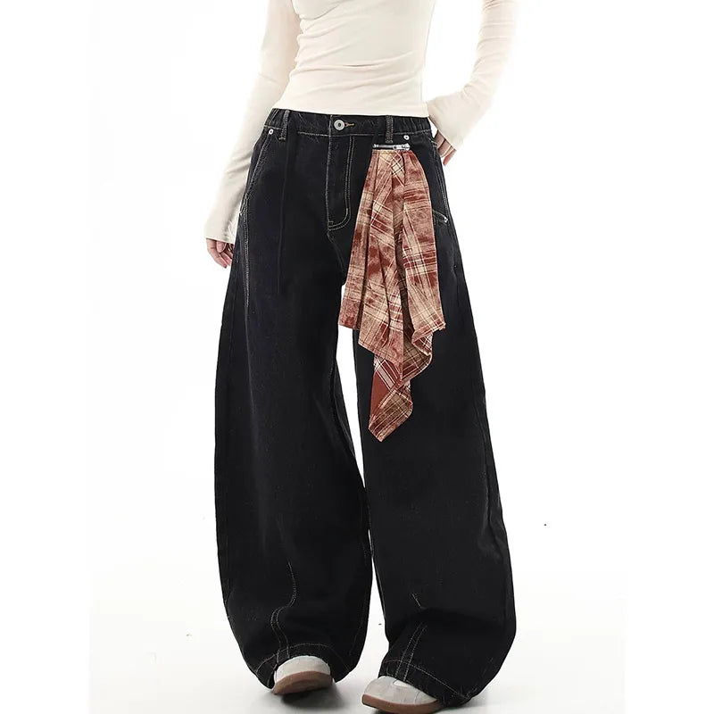 Vintage Chic High Waisted Button Jeans