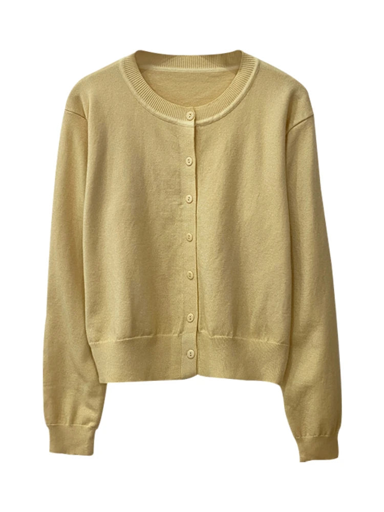 Elegant Button Down Knit Cardigan Sweater