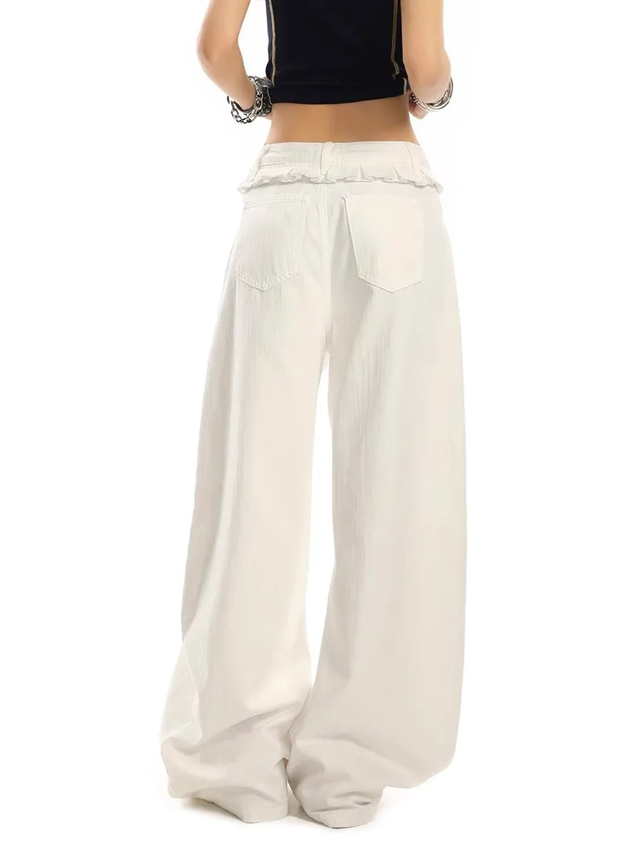 Vintage Baggy High Waist Lace Jeans