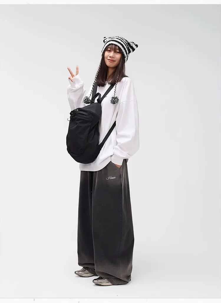 Oversize Gradient Denim Hip Hop Pants