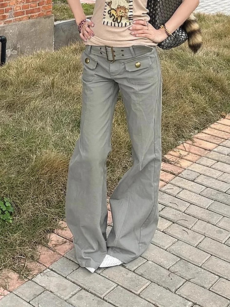 High Flared Pants England Style Pants