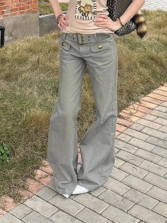 High Flared Pants England Style Pants