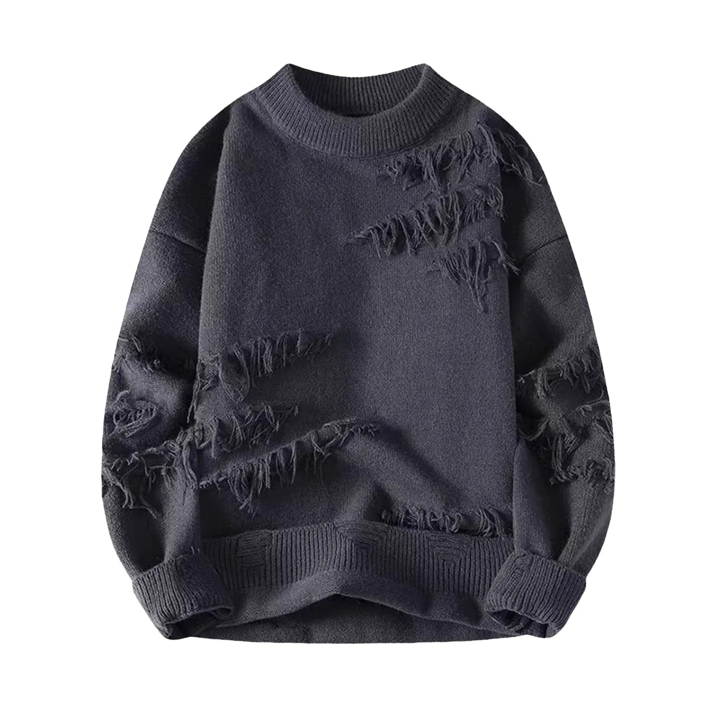 Ripped Knitted Hip Hop Sweater Pullover